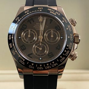 Rolex Everose Gold Cosmograph Daytona - 2019 - Chocolate Arabic Dial - Oysterflex - 116515LN *FULL SET*