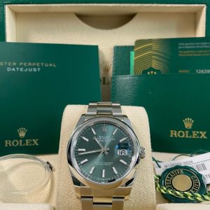 Rolex Steel Datejust 36 - 2025 - Domed Bezel - Mint Green Dial - Oyster Bracelet - 126200 *FULL SET*