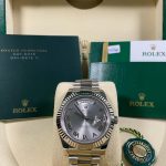 Rolex Day-Date II - 2015 - Rhodium Roman Dial - 218239 *FULL SET*