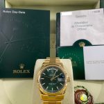 Rolex Day-Date 36 - 2006 - Green Dial - Mandarin Day & Date Wheel - 118238 *RSC Service Card*