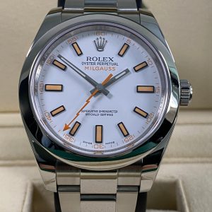 Rolex Milgauss - 2018 - White & Orange Accents Dial- 116400 *FULL SET*