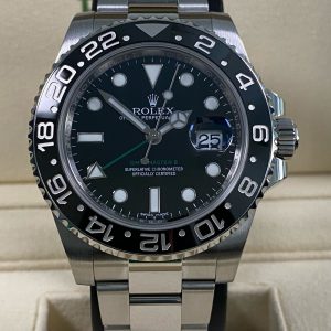 Rolex GMT-Master II - 2016 - Black Dial - Green Arrow Hand - 116710LN *FULL SET*