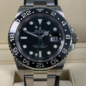 Rolex GMT-Master II - 2018 - Black Dial - Green Arrow Hand - 116710LN *FULL SET*