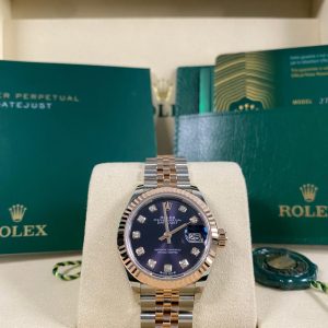 Rolex Lady-Datejust 28 - 2025 - Aubergine Diamond Dial - 279171 *FULL SET*