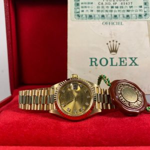 Rolex Lady-Datejust - 1986 - Champagne Diamond Dial - 69178 *FULL SET*