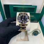 Rolex Submariner Date Certified Yellow Gold Black Dial 116618ln